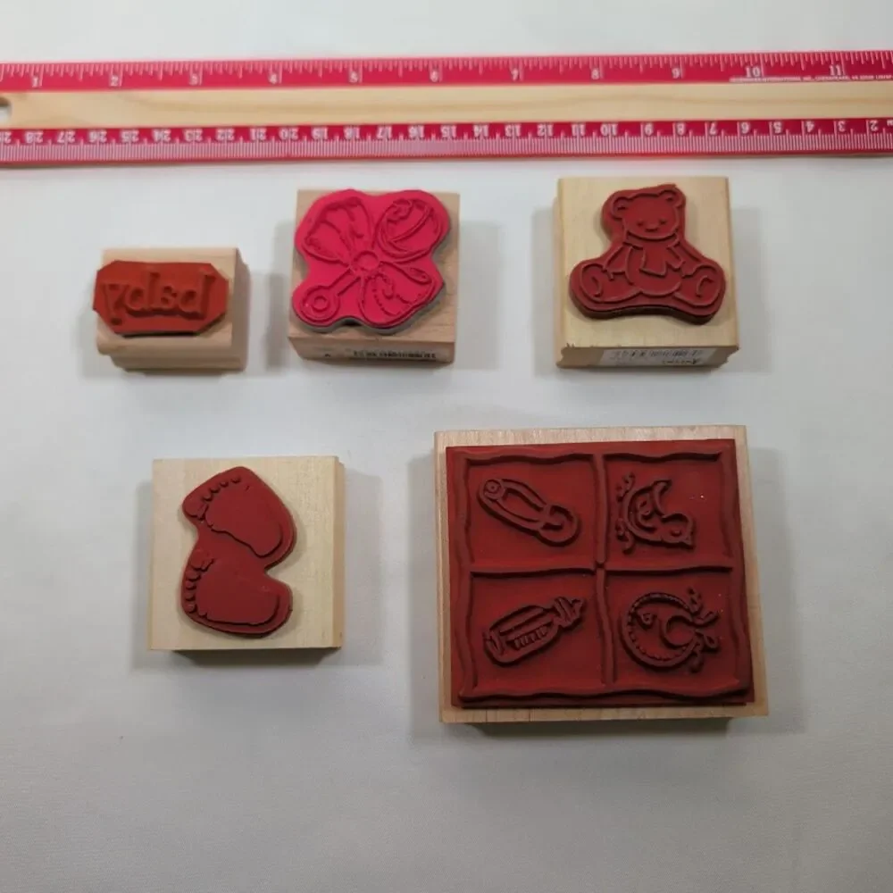 Lot #1 5 BABY Rubber Stamps Stampin' Up Anita's SugarLoaf Great Impressions
